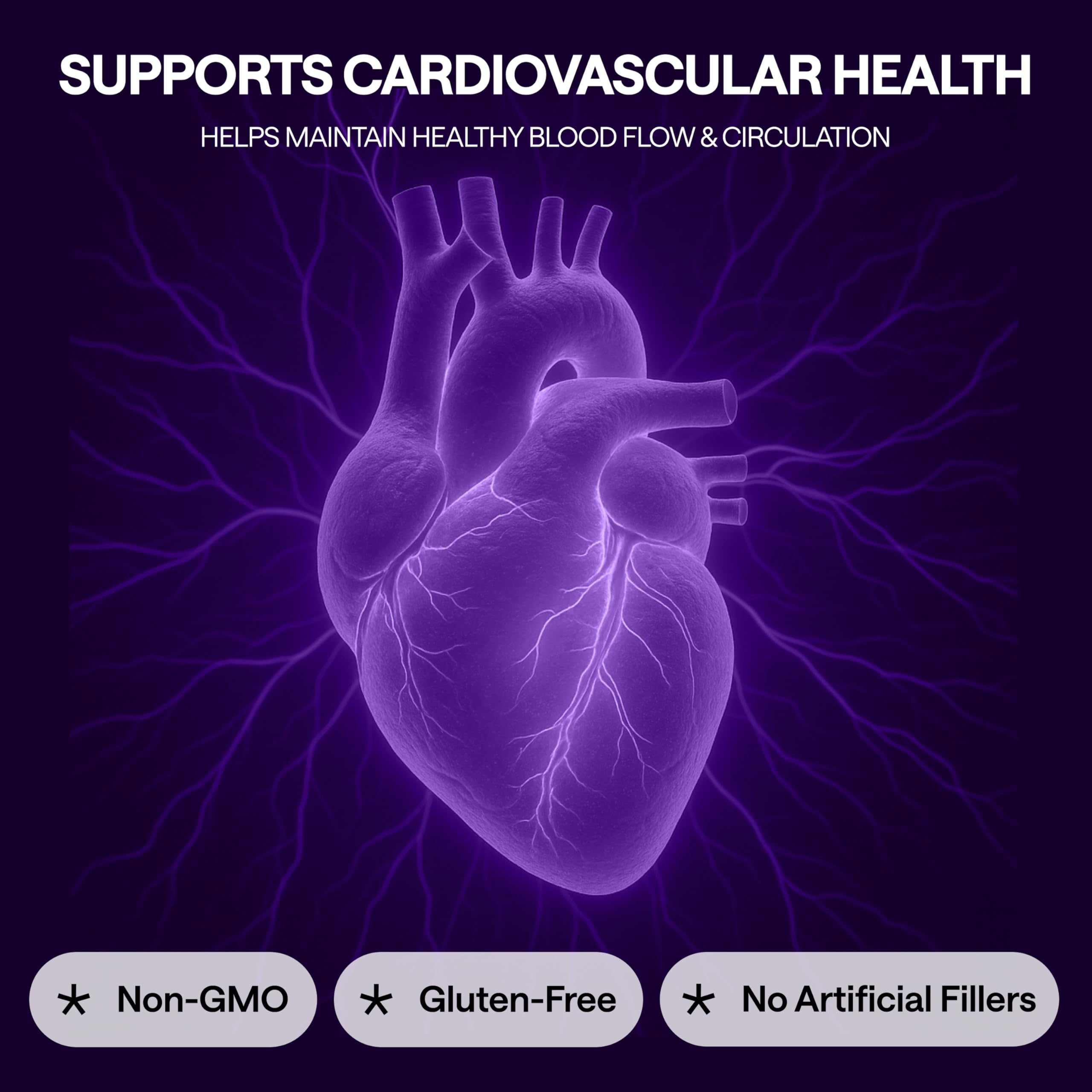 Wonder Family Resveratrol healthy heart graphic suggests circulatory support.