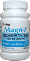 Wonder Laboratories Rising Mag64 magnesium chloride tablets bottle close-up for daily mineral support