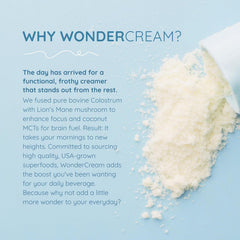 WonderCow coconut milk powder canister highlighting natural ingredients
