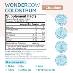 WonderCow Colostrum powder scoop shows convenient daily servings.