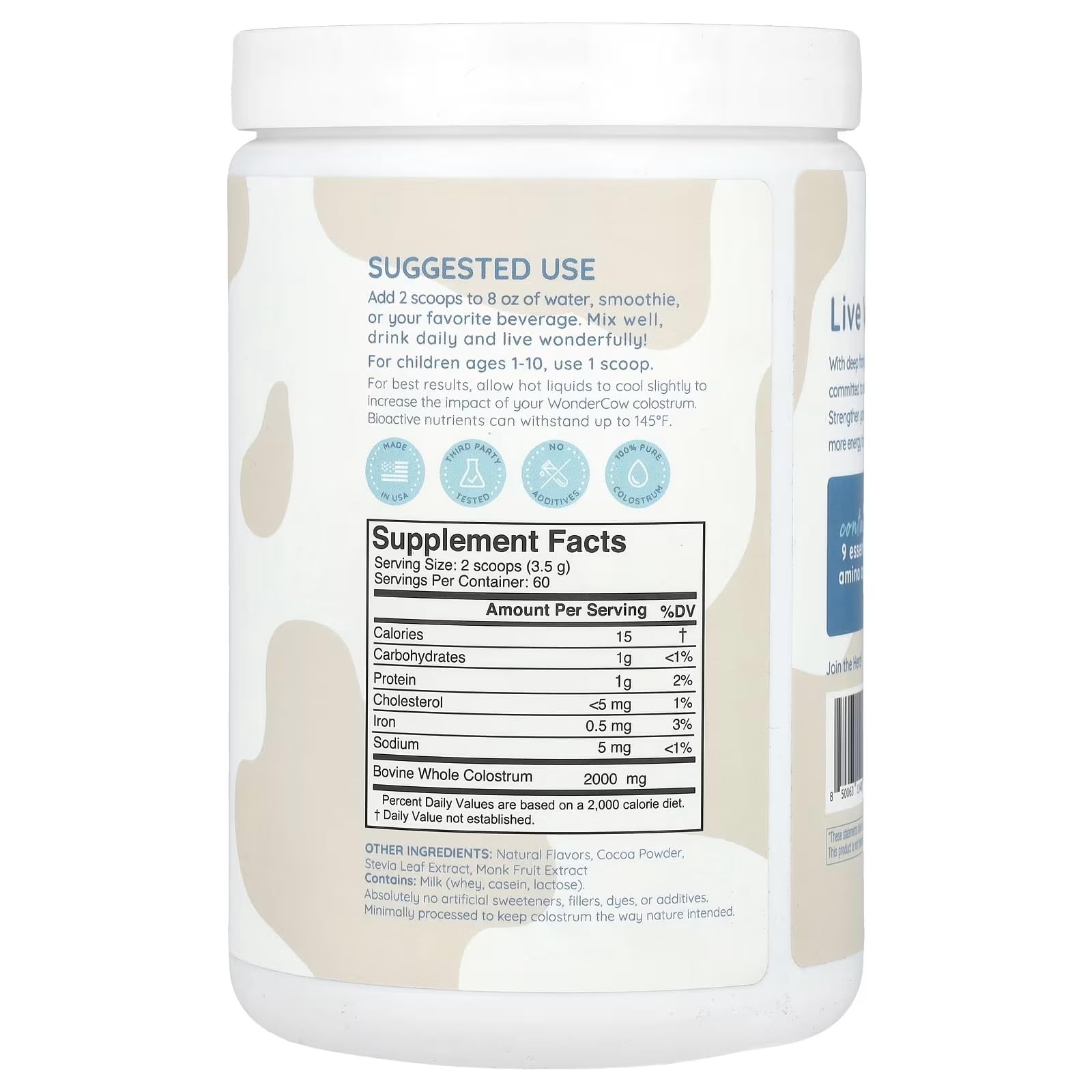 WonderCow family enjoys a smoothie with colostrum powder.