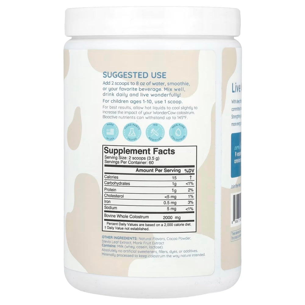 WonderCow family enjoys a smoothie with colostrum powder.