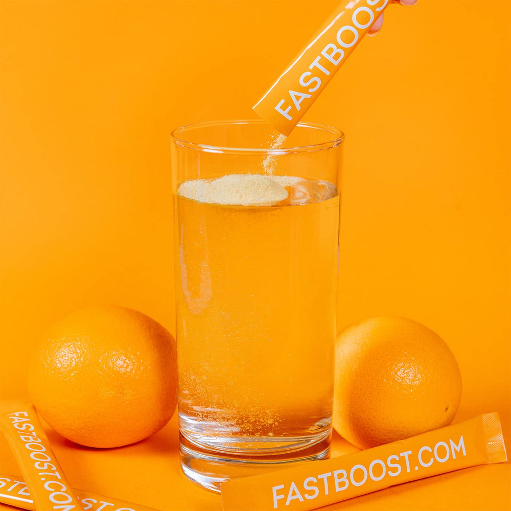 WonderSlim Fast Boost orange dispense jar used for daily hydration