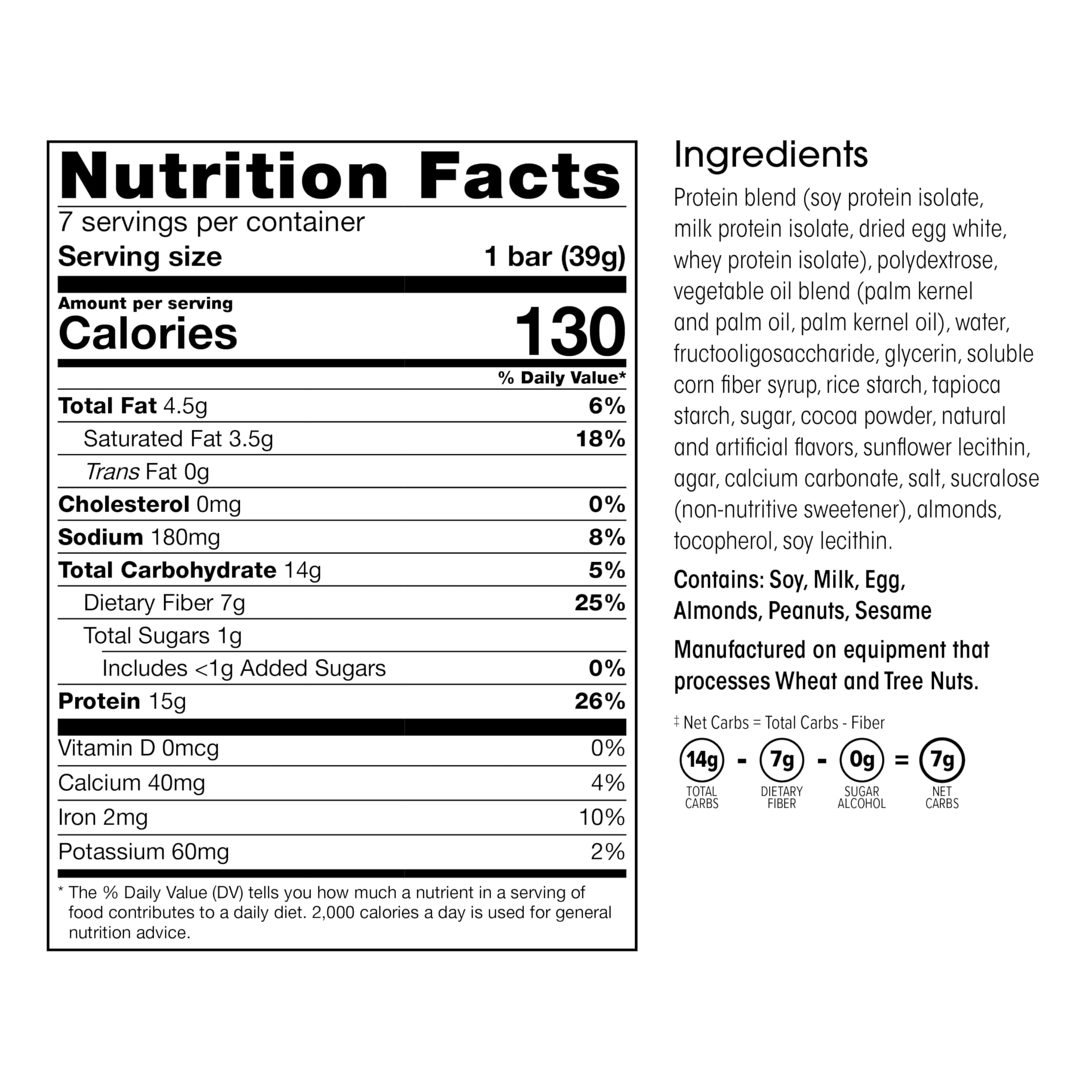 WonderSlim High Fiber Bars closeup highlights protein-packed bite and texture.