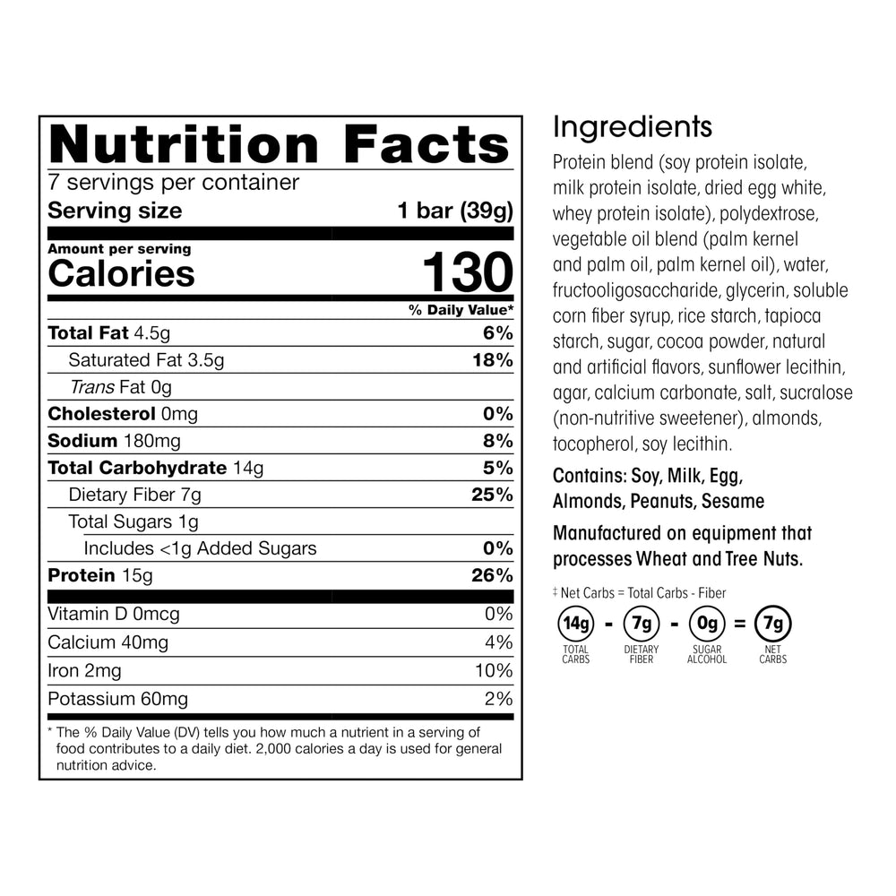 WonderSlim High Fiber Bars closeup highlights protein-packed bite and texture.