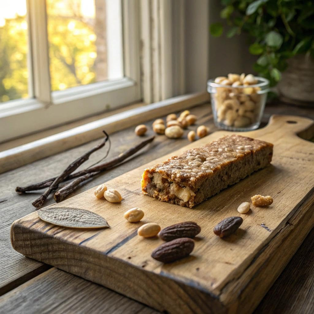 WonderSlim bar with oats and nuts visual emphasizing wholesome ingredients