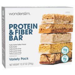 WonderSlim High Fiber Bars package front for on-the-go snacking.