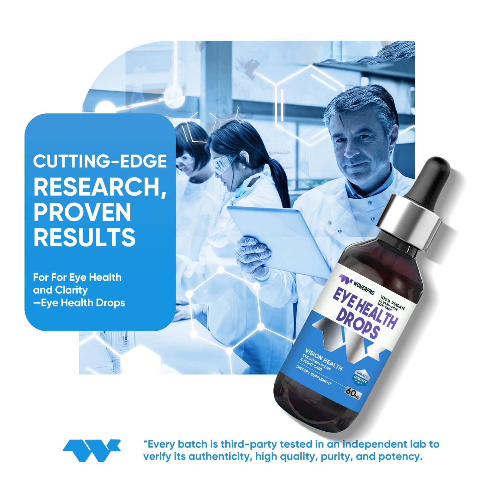 WONERPRO Eyebright Drops use scene showing daily routine with water