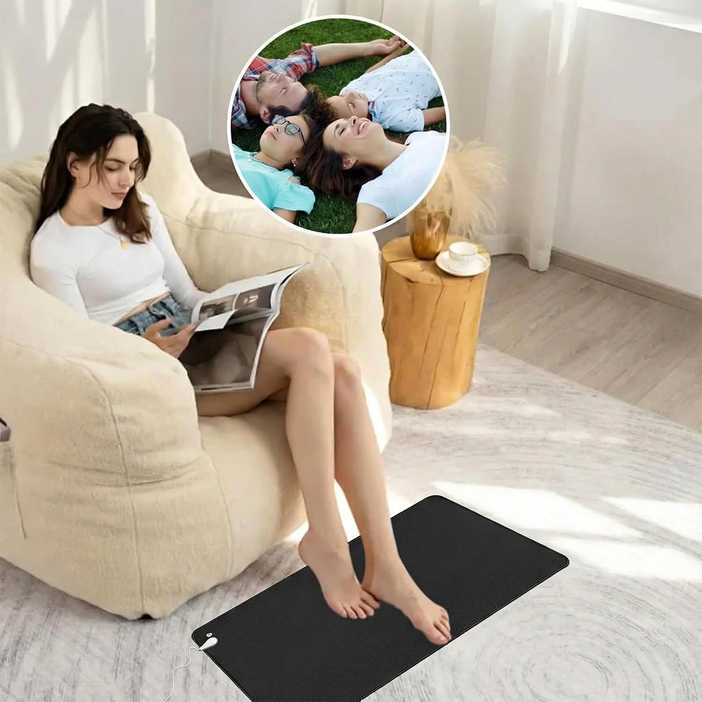 WONMAOUL grounding mat bottom with non-slip rubber for stable placement.