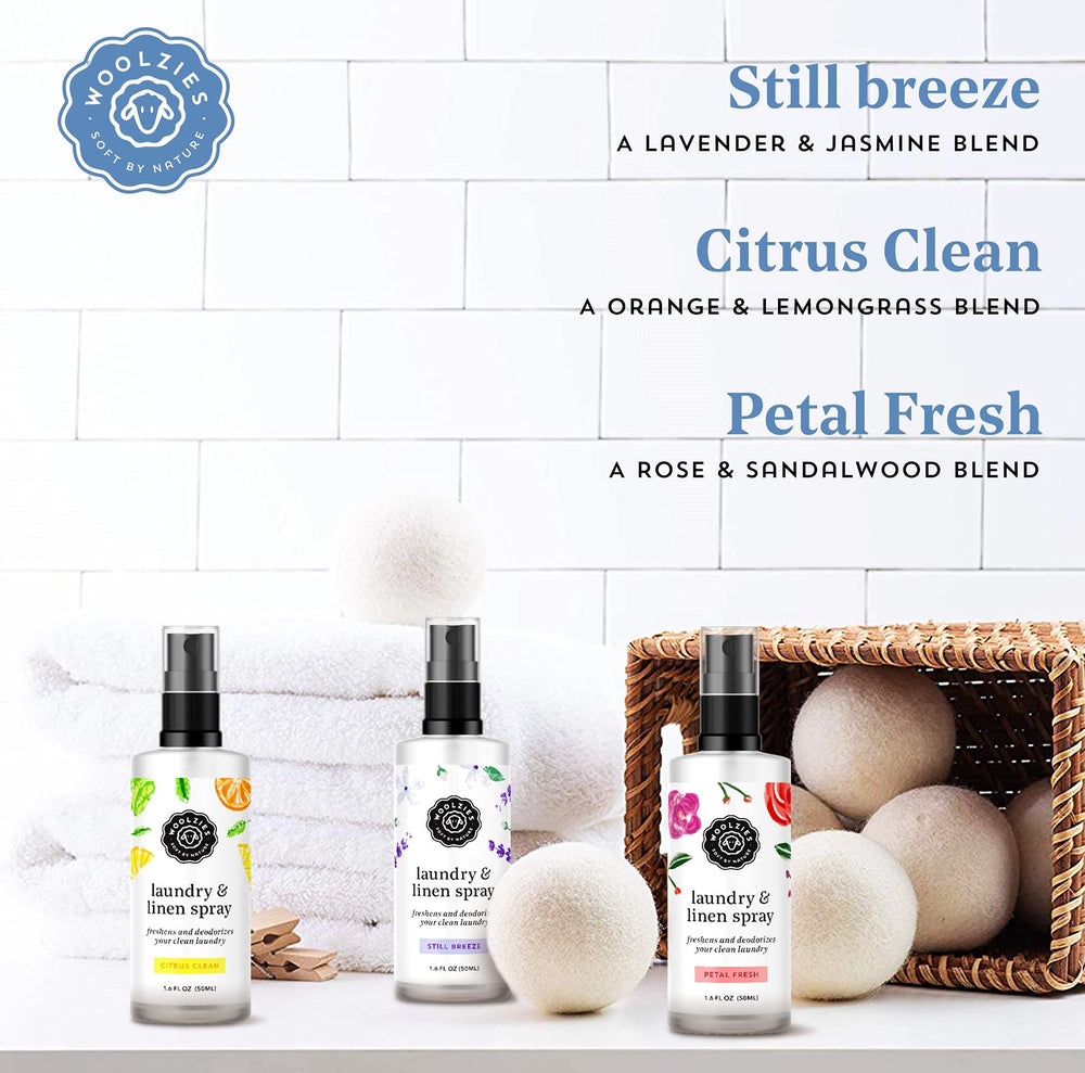 Woolzies room mist provides a subtle natural fragrance in any room.
