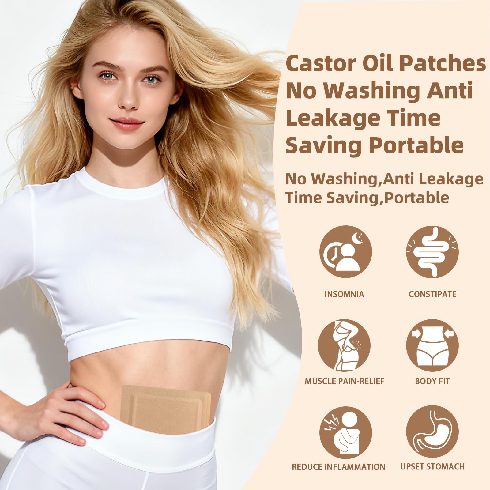 WOOWME patch shows thick absorbent cotton core for mess-free use.
