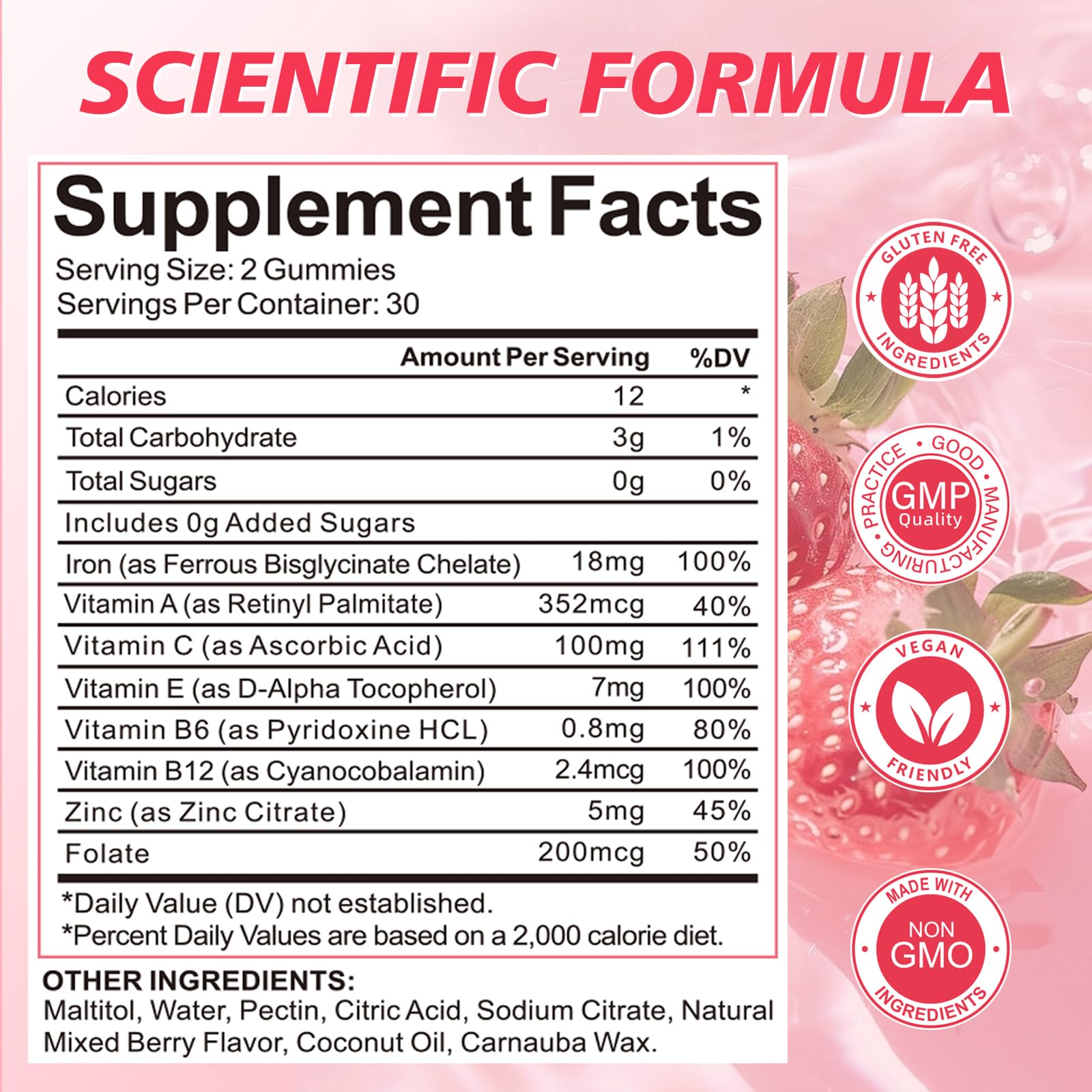 Wordln Iron Gummies sugar-free formula signals a clean ingredient profile.
