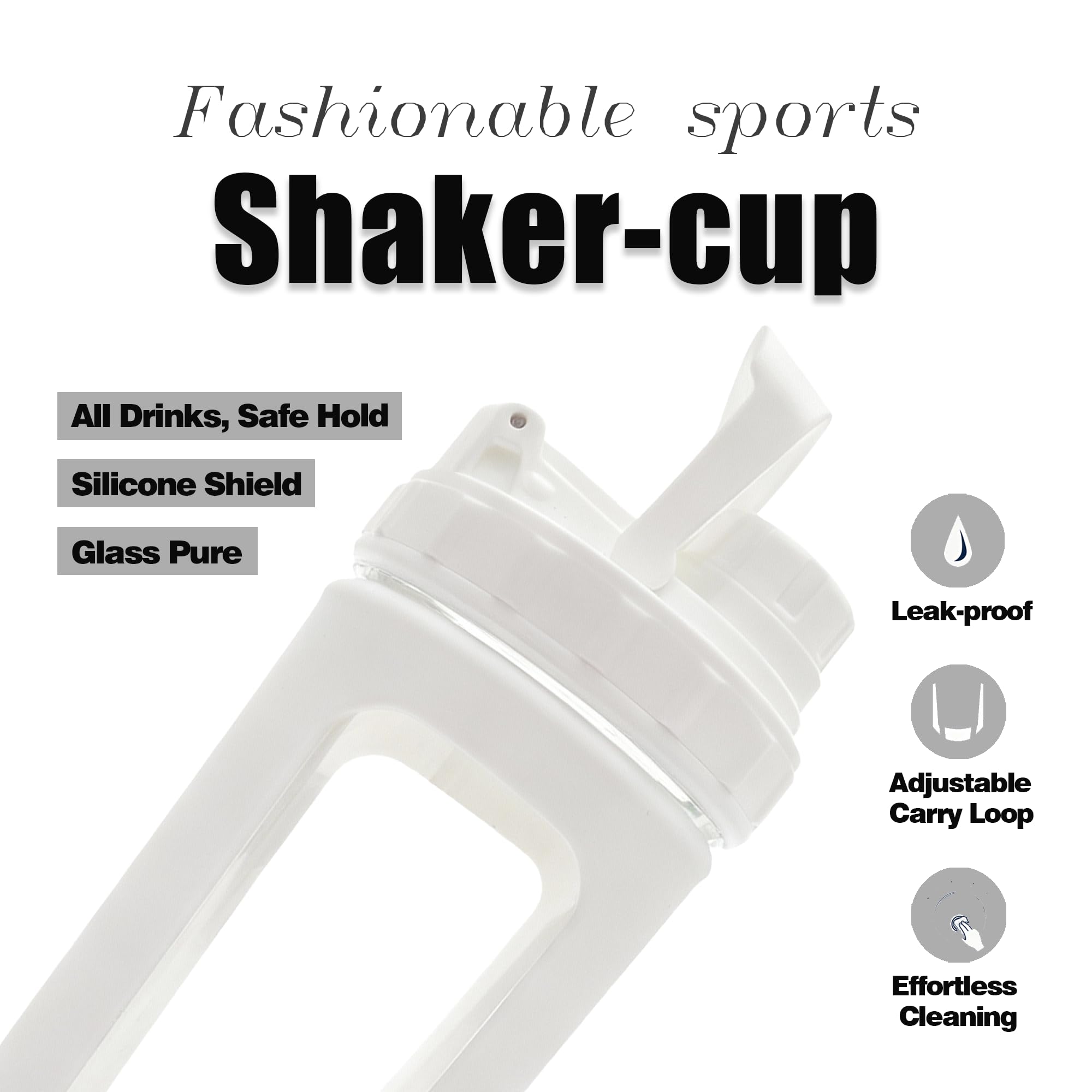 WORKOUT BW 26oz capacity – ideal for pre- and post-workout shakes.