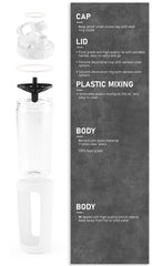WORKOUT BW leak-proof lid – mess-free transport for gym bags and car cups.