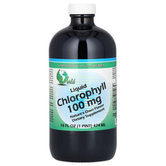 World Organic chlorophyll liquid bottle showing a convenient 16 oz container for daily use