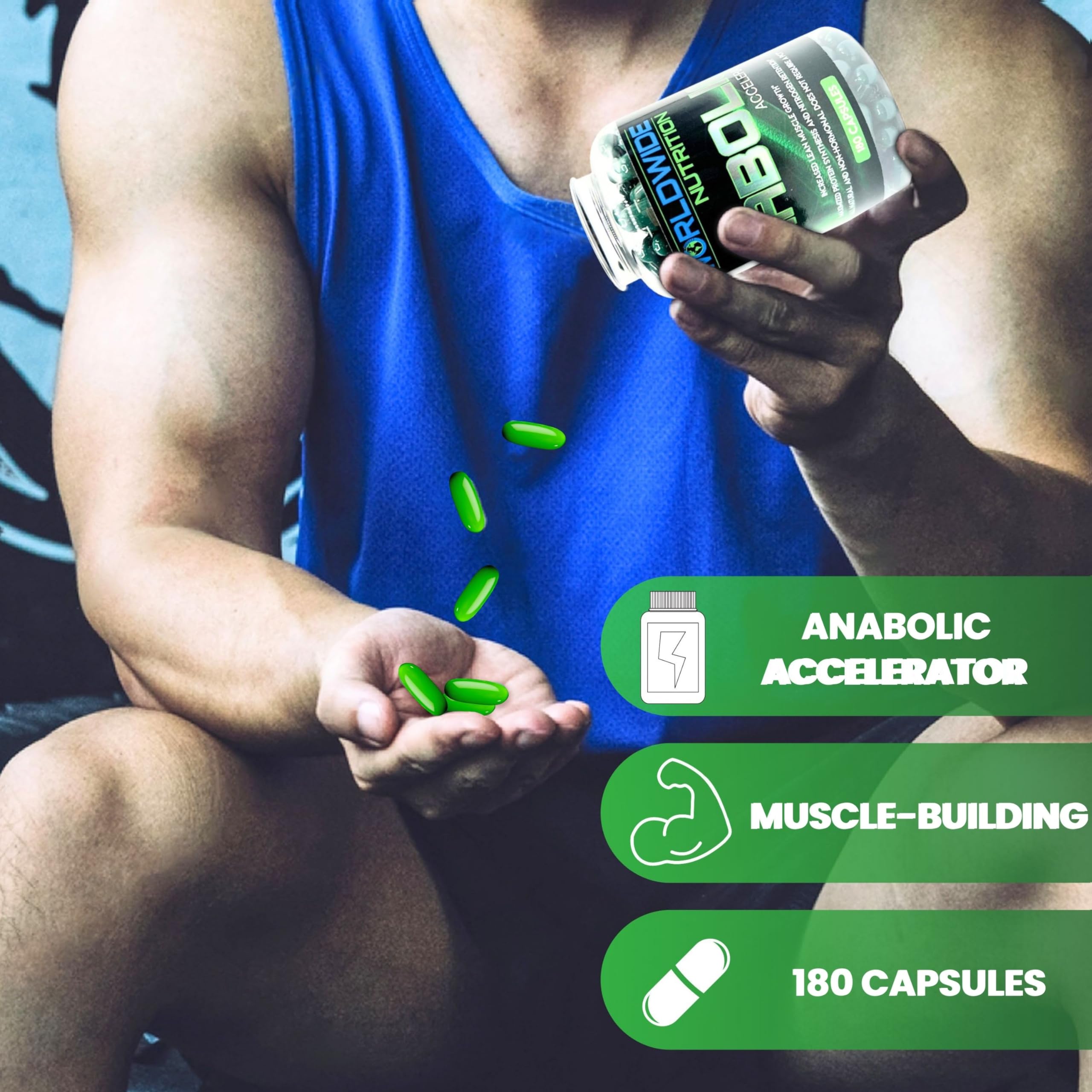 Worldwide Nutrition Anabolic Accelerator scoop demonstrates easy portioning