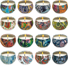 WPONSZU Blue Bell candle tin creates calming ambiance.