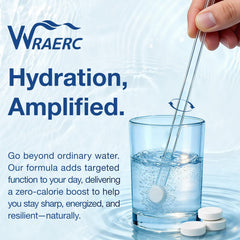 WRAERC hydrogen water tablets packaging showing vegan ingredients