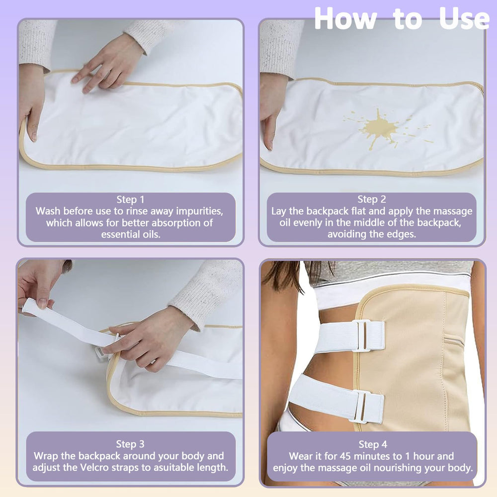Abdomen wrap in use, illustrating target-area application with Healo wrap.