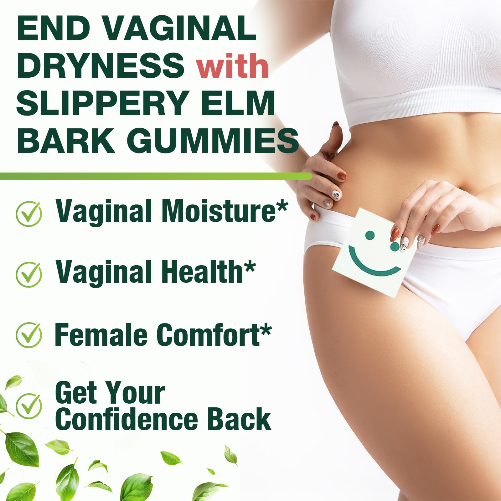Wriayrui Slippery Elm Gummies label close-up shows organic ingredients.