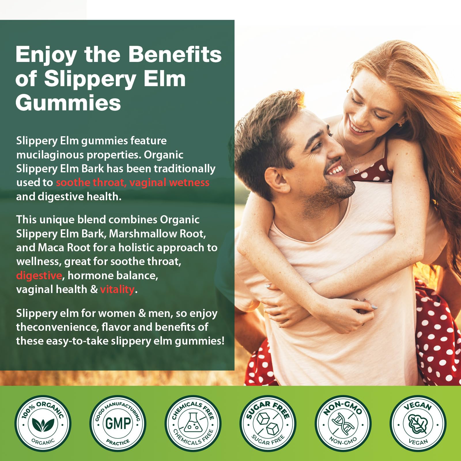 Wriayrui Slippery Elm Gummies packaging box detail showing eco friendly design.