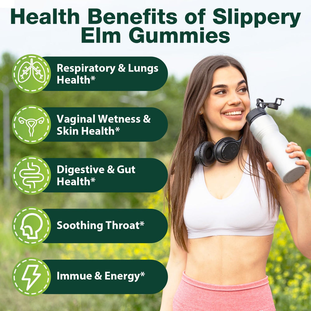 Wriayrui Slippery Elm Gummies serving shot for daily digestive wellness.