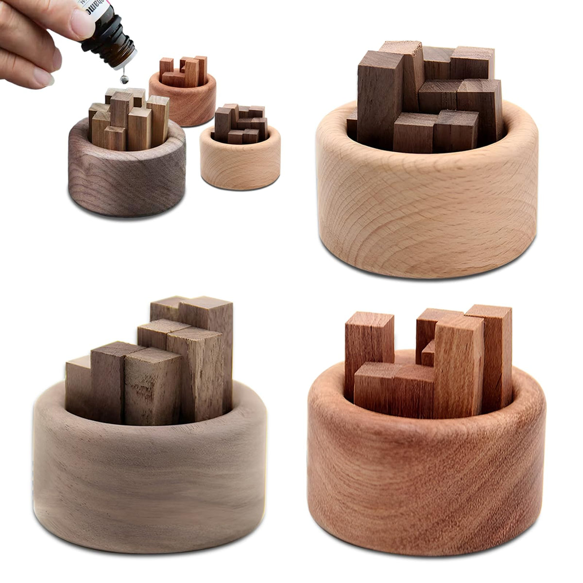Wshxjzyay wood diffuser in black walnut creates a calming aroma for home spaces