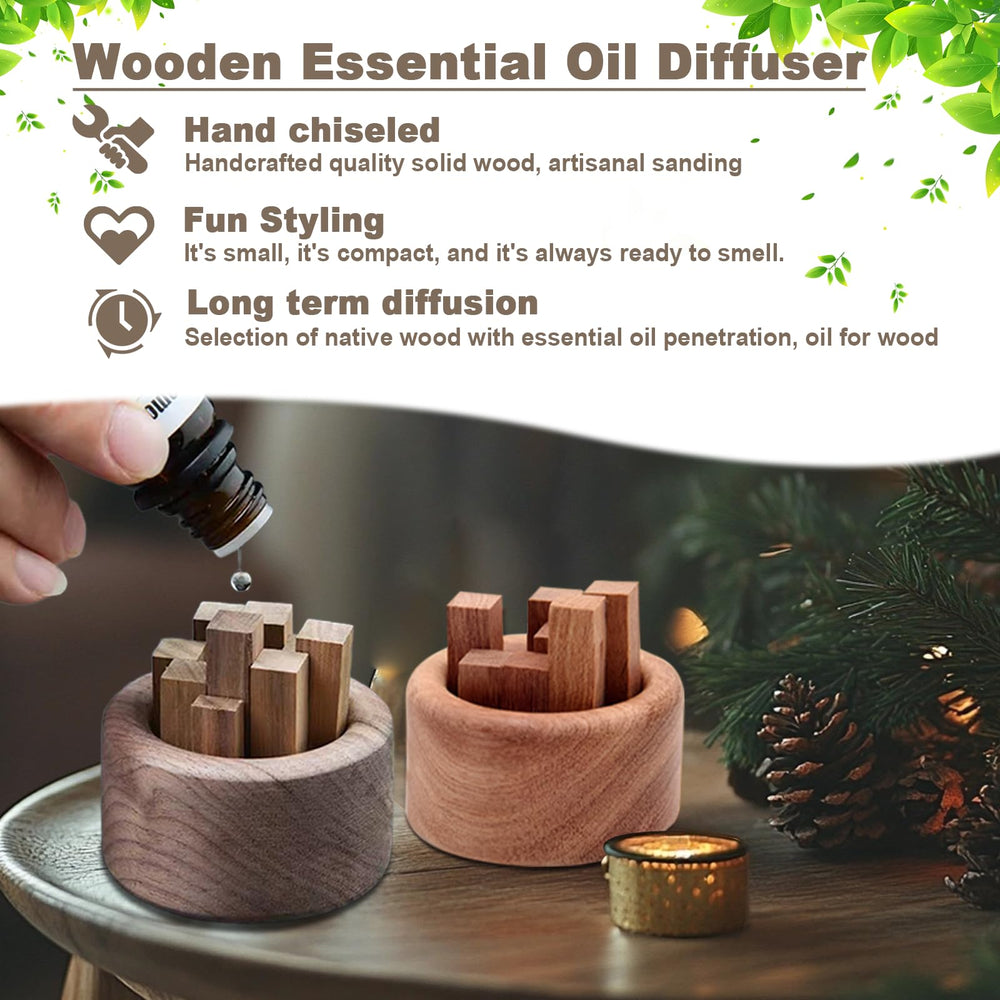 Wshxjzyay diffuser uses natural beech and walnut for eco-friendly diffusion