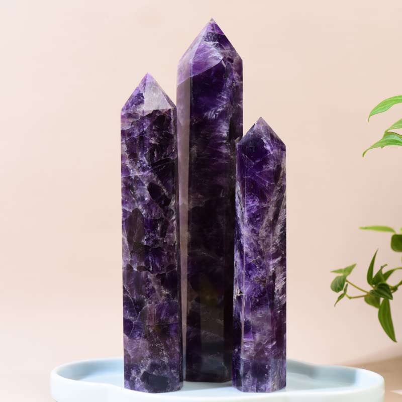 WUYOUSHI Dream Amethyst Wand, natural color variation enhances decor