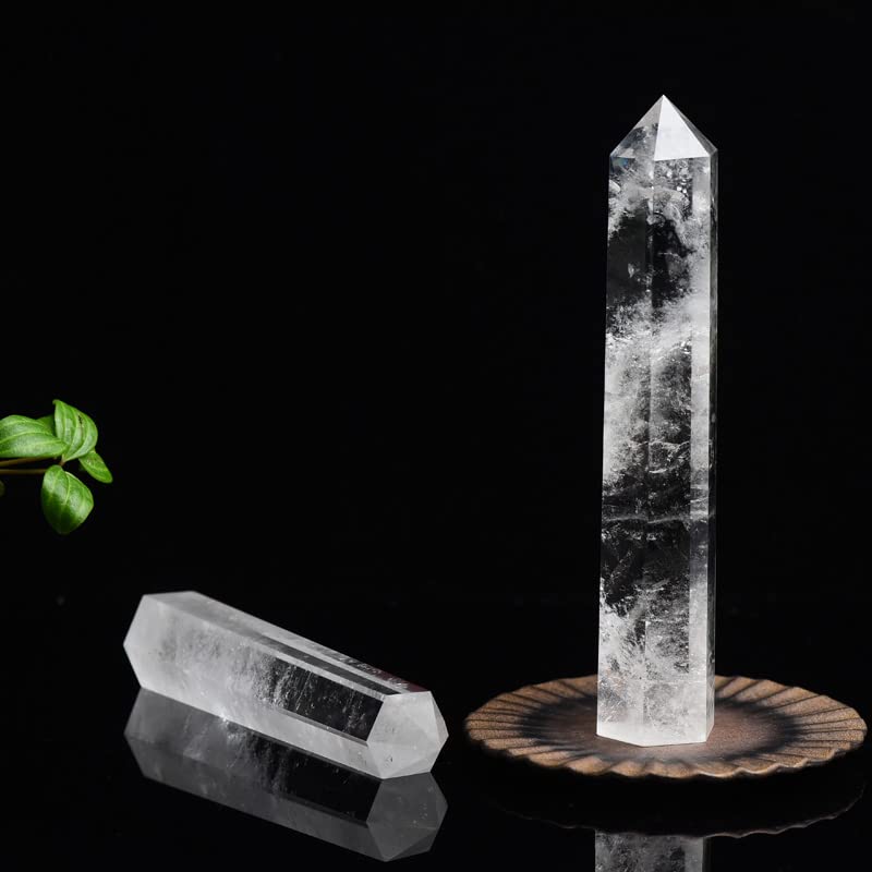 WUYOUSHI polished crystal finial gleams in soft light for serenity.