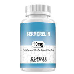 WUCOO Sermorelin Research Peptide capsules, 10 mg, 60-count, for lab research applications