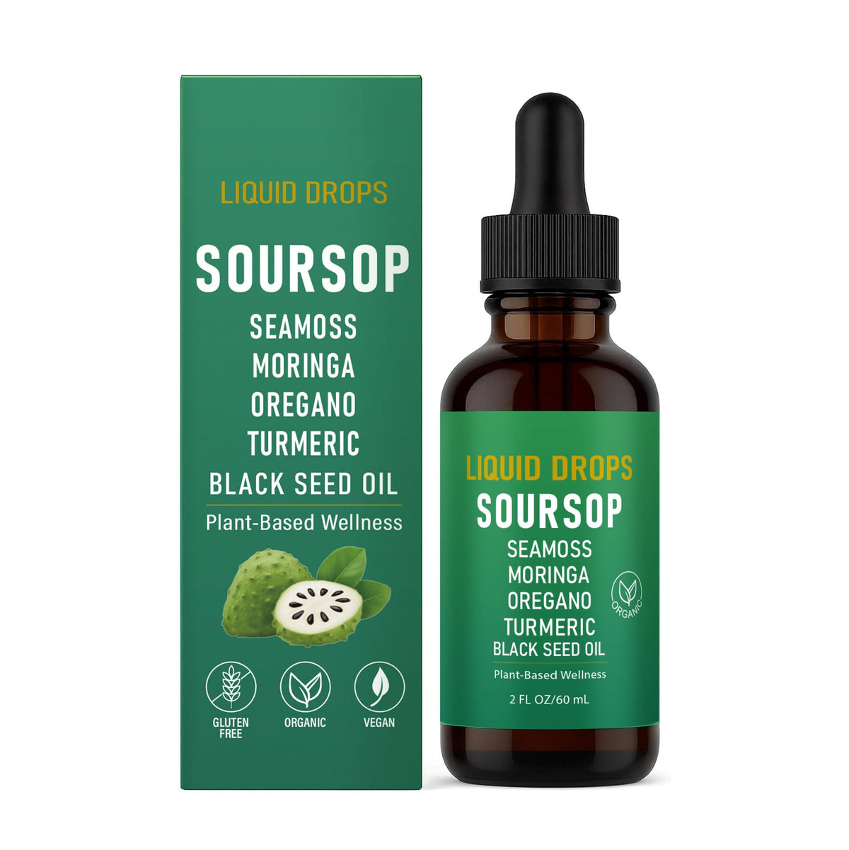 Wuliao 10-in-1 soursop bitters bottle for daily botanical routine.