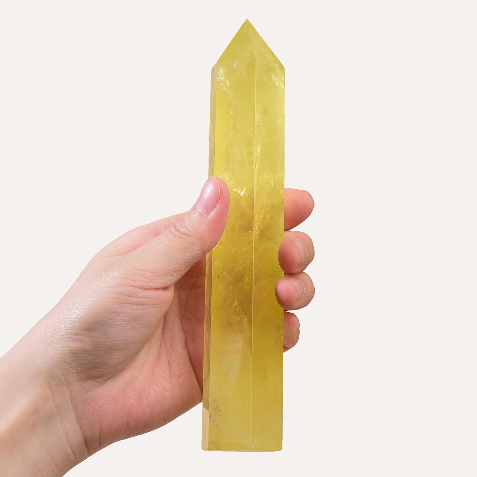 WUYOUSHI citrine wand with polished tip for meditation focus