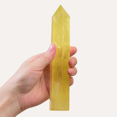 WUYOUSHI citrine wand with polished tip for meditation focus