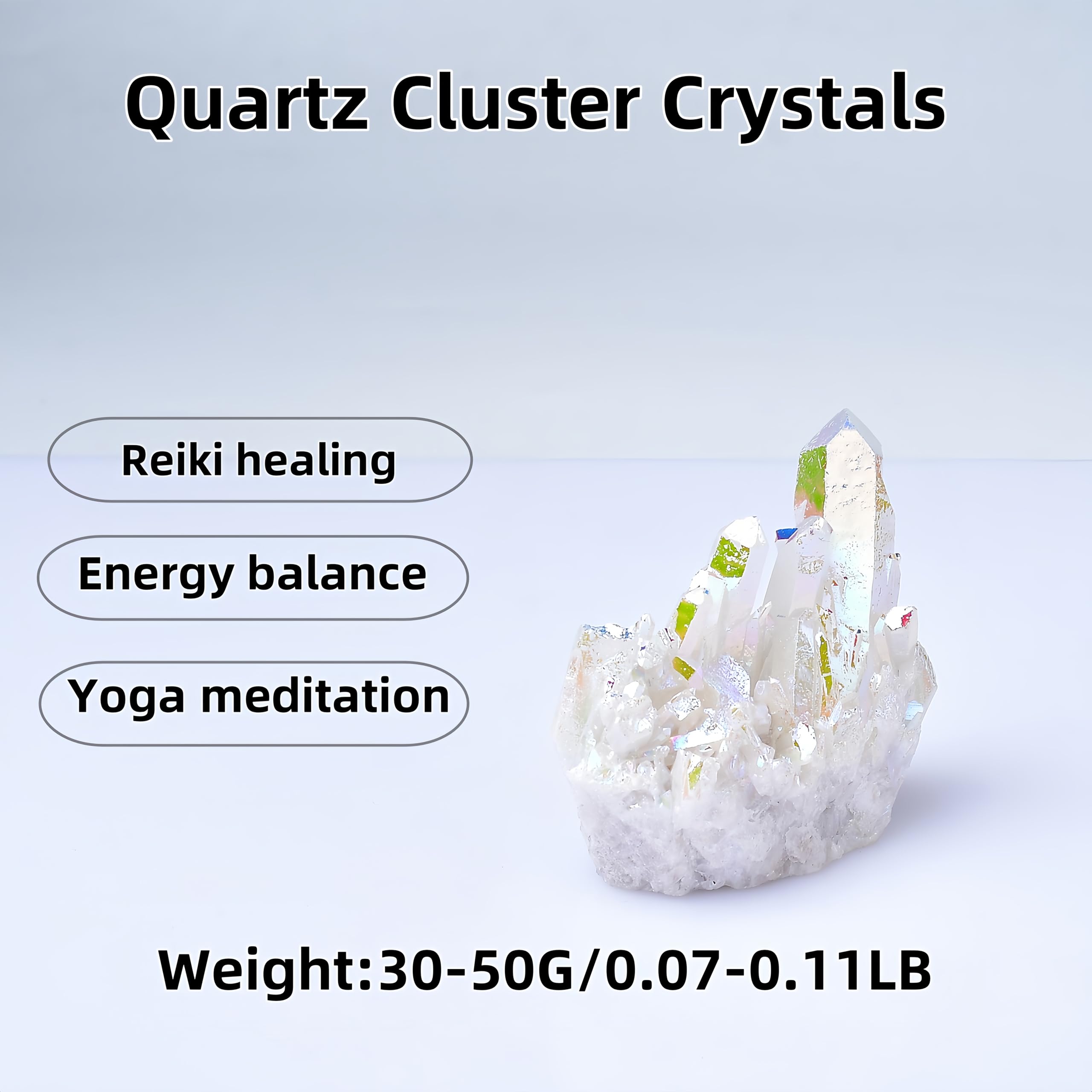 WUYOUSHI Energy balance quartz cluster ideal for Reiki sessions and mindful focus.