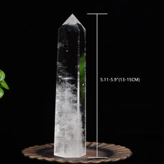 WUYOUSHI natural quartz wand close-up showing polished tip.