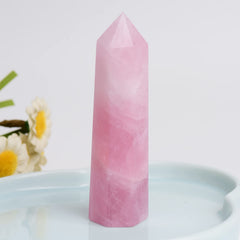 WUYOUSHI Rose Quartz Tower chakra balancing focus for mindful practice