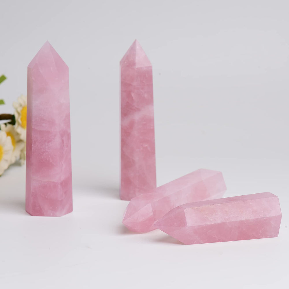 WUYOUSHI Rose Quartz Tower meditation space and home decor example