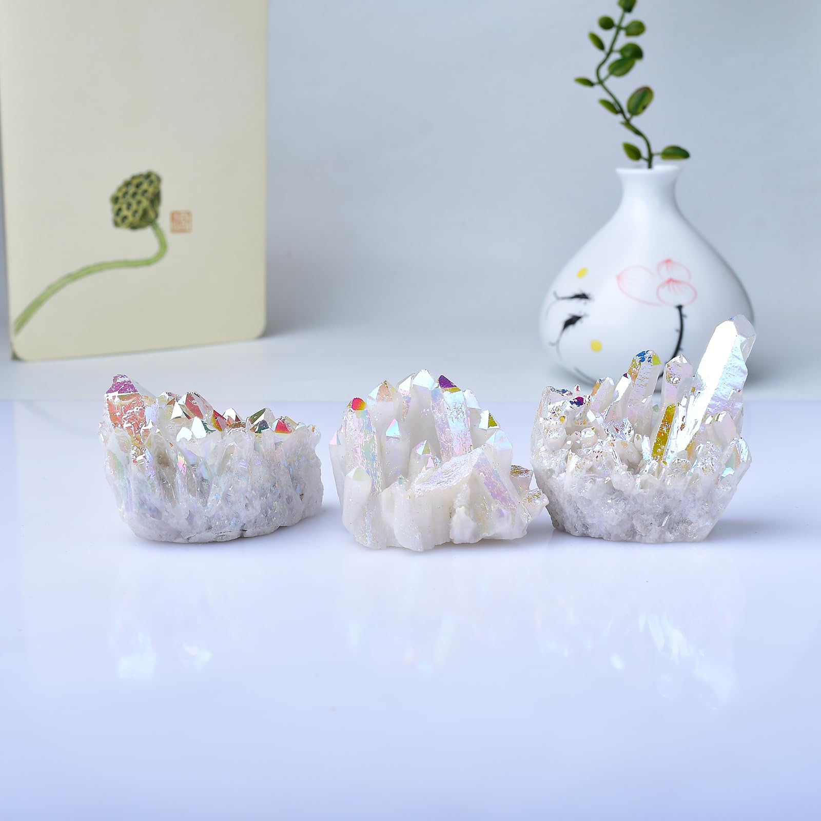 WUYOUSHI Angel aura crystal decor enhances home ambiance and personal reflection.