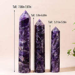 WUYOUSHI large amethyst crystal spire creates a calming ambience.