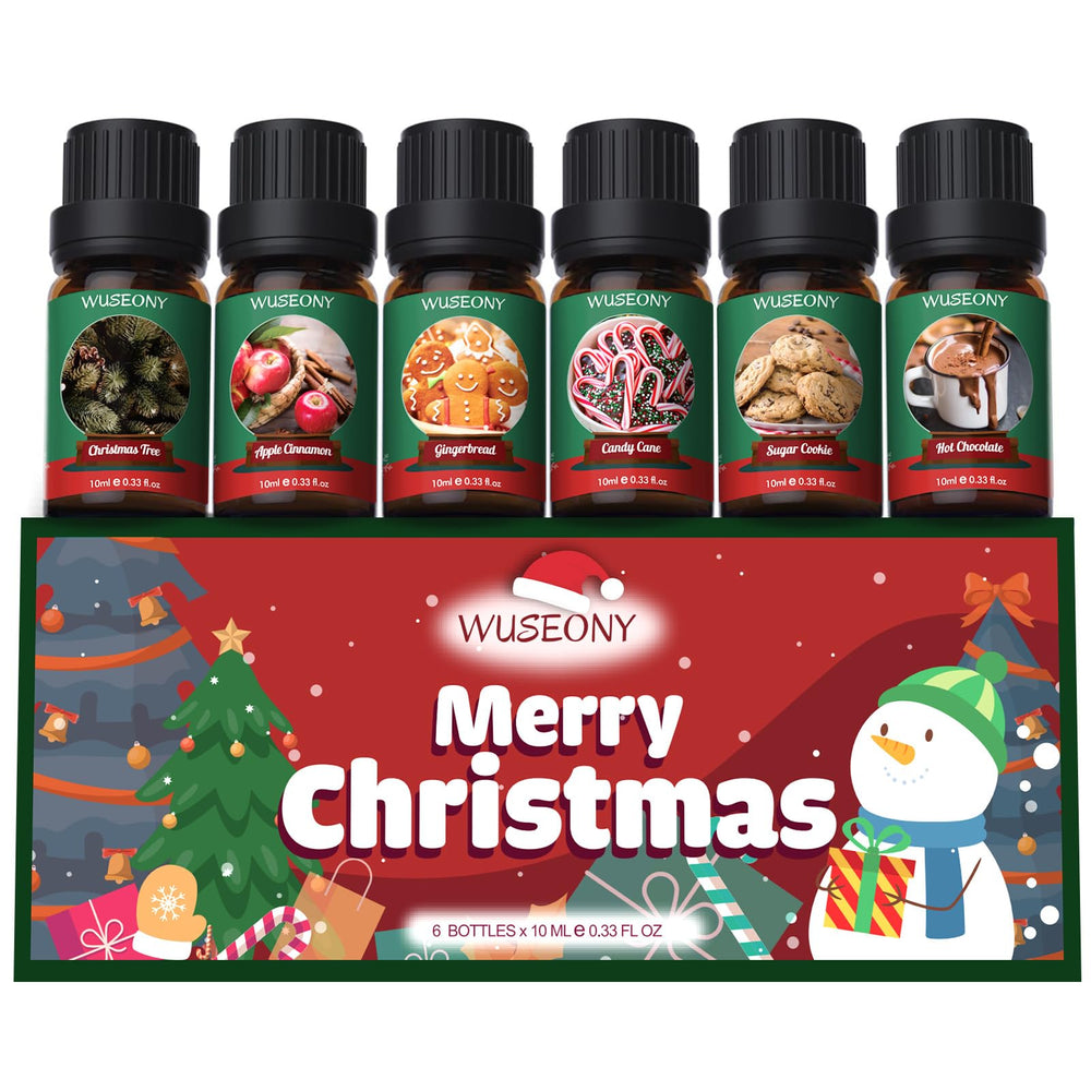 WUSEONY Christmas Tree diffuser oil for a fresh, forest-inspired aroma in your space.