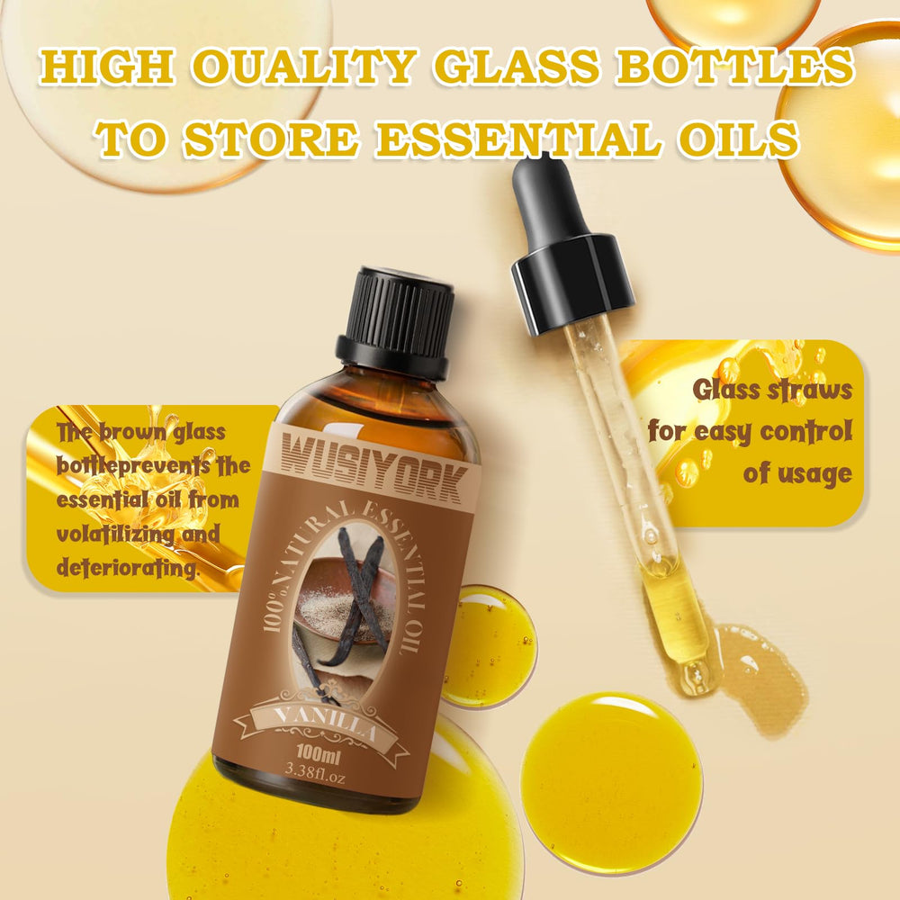 Wusiyork vanilla oil safety instructions and handling guidelines.