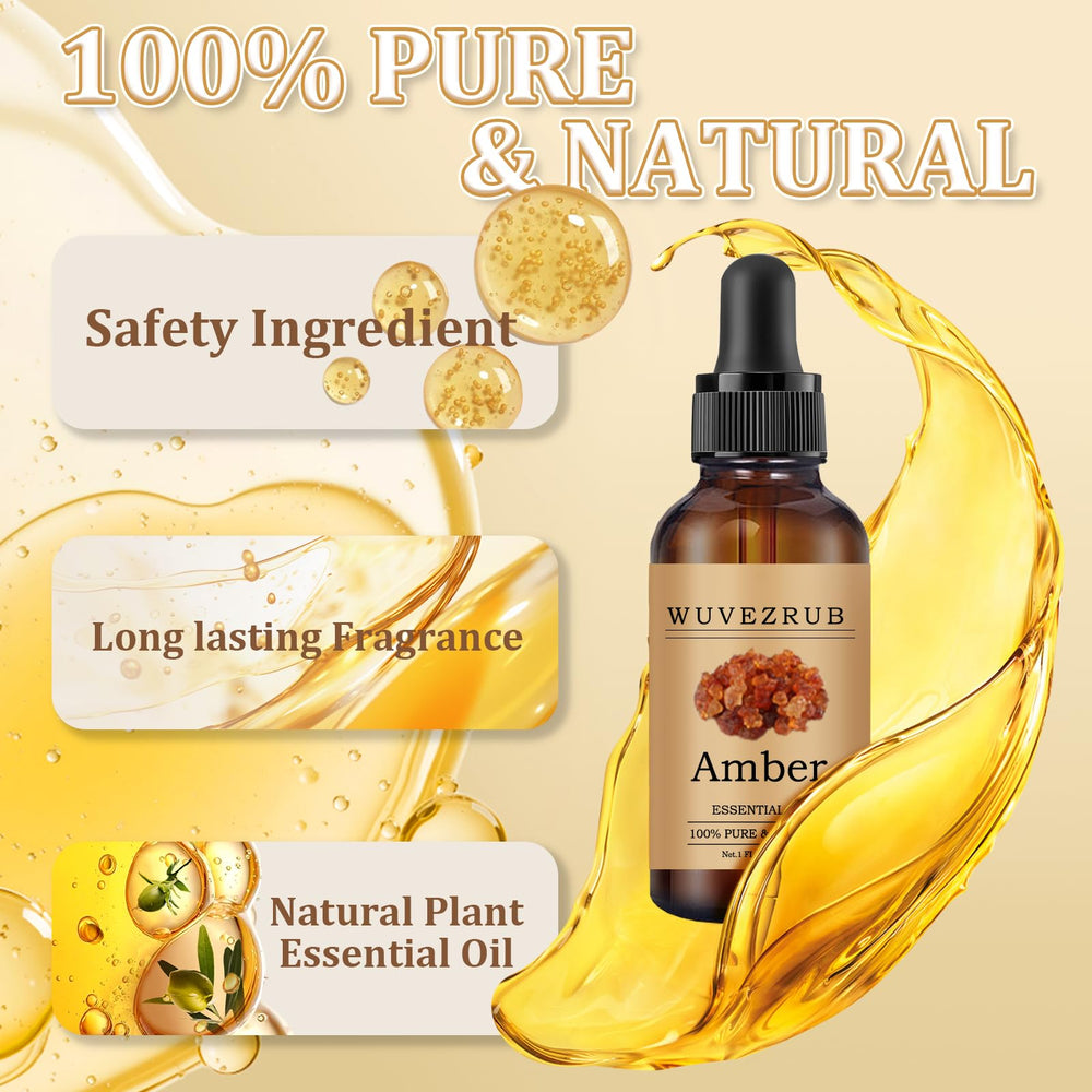 Wuvezrub Amber Essential Oil diffuser scene releasing calming scent