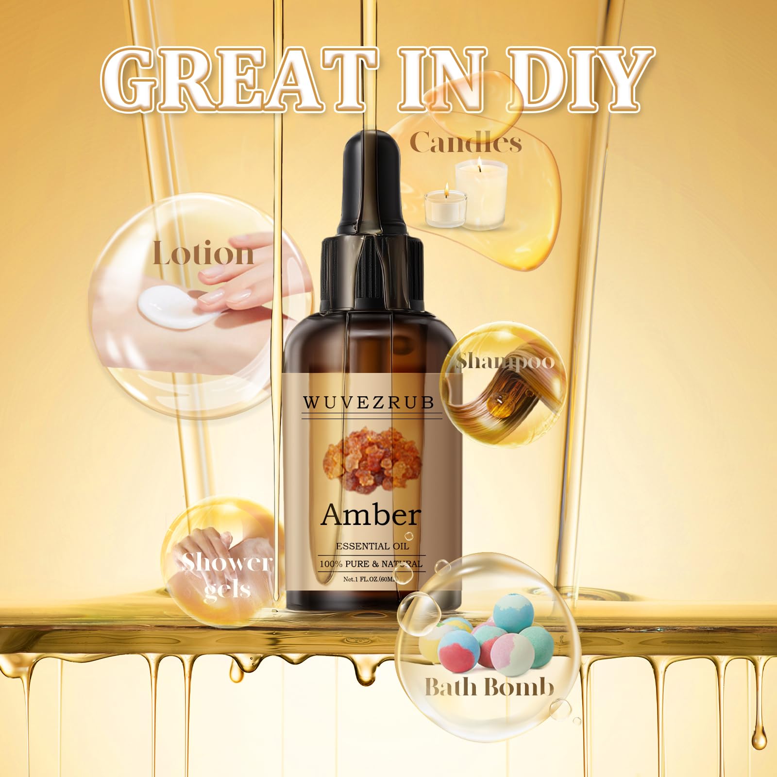 Wuvezrub Amber Oil for DIY fragrance crafting projects