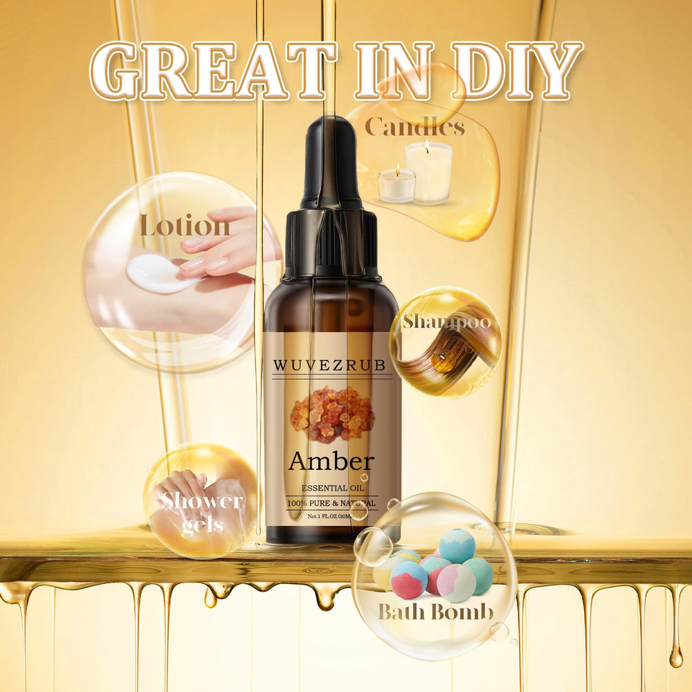 Wuvezrub Amber Essential Oil blends well in candles or soaps