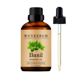 Wuvezrub Basil essential oil bottle ready for diffusers and DIY blends.