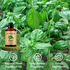 Wuvezrub candle fragrance with basil oil for a subtle, long-lasting scent.