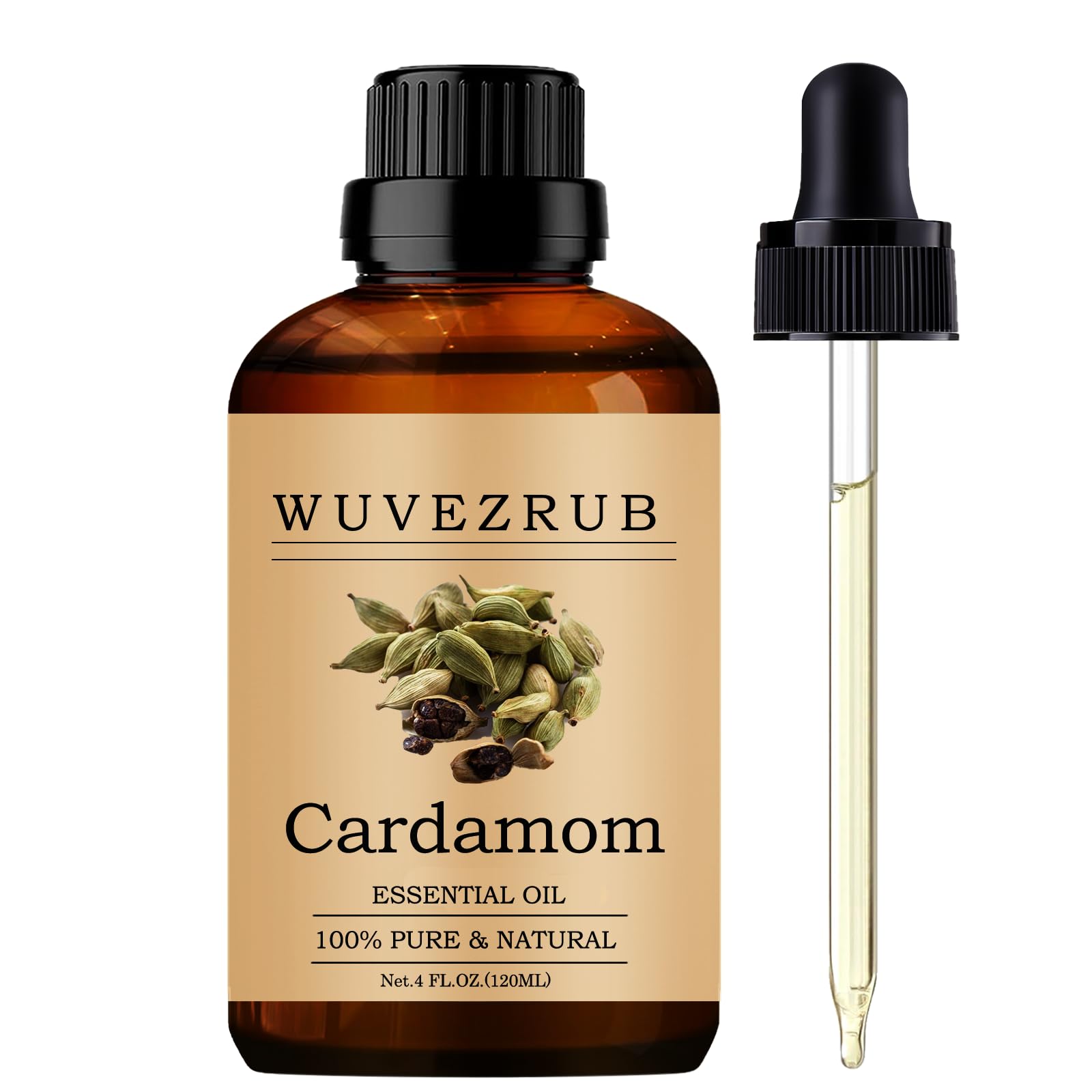 Wuvezrub Cardamom bottle pour for diffuser aromatherapy and warm ambience.