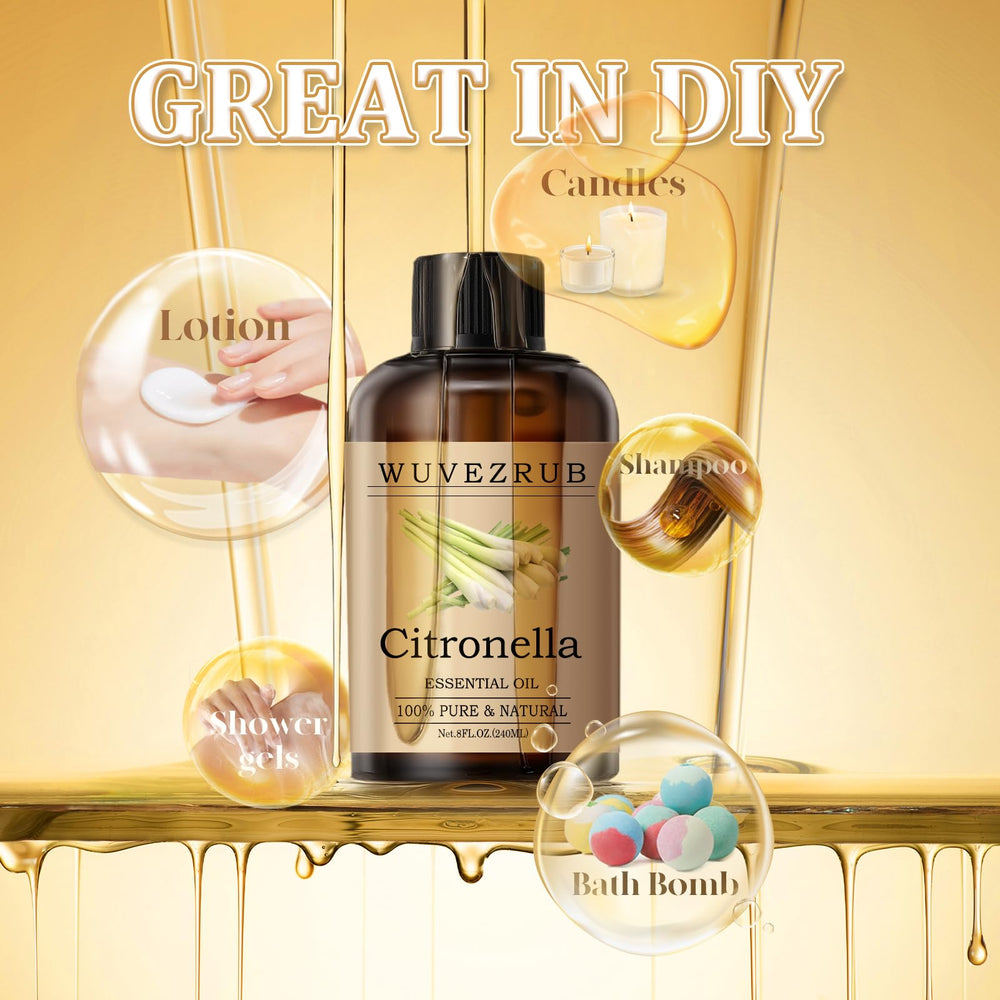 Wuvezrub Citronella oil must be diluted for skin or hair care.