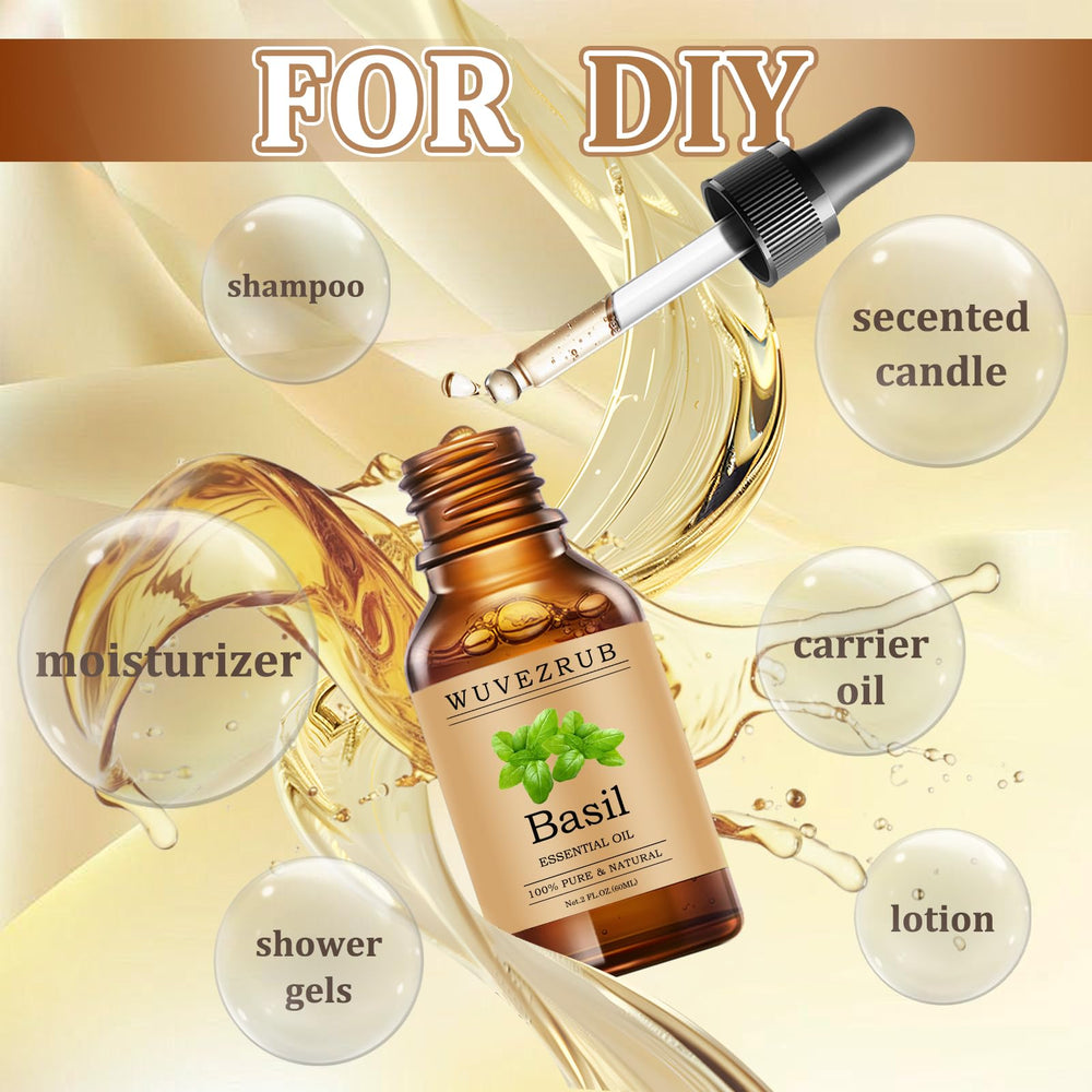 Wuvezrub diffuser releasing basil aroma with pure essential oil.